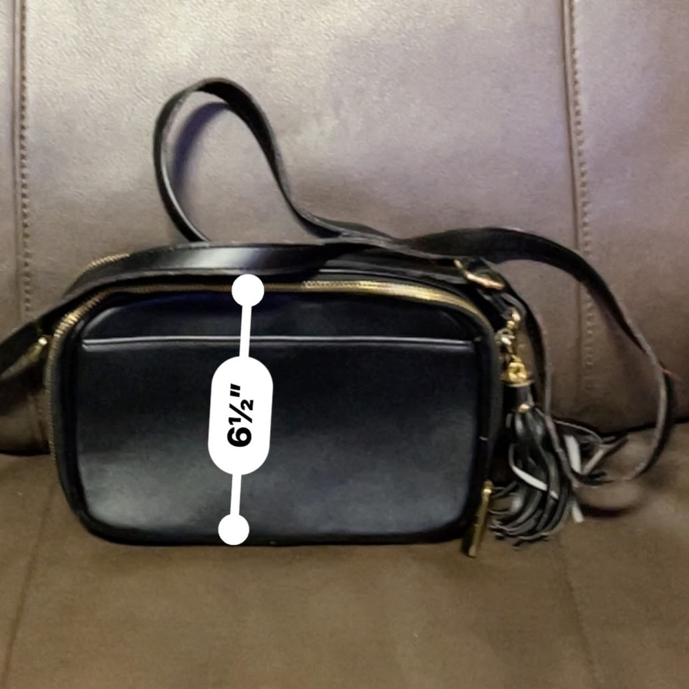 Joy & Iman Black Leather Crossbody Bag - Picture 9 of 9